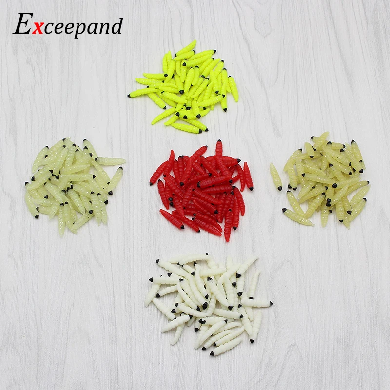 

Lot 20 Pieces Exceepand 2.8 cm 0.4 g Maggot Grub Soft Lure Lifelike Worm Fishing Bait Carp Trout Fly Bait Fishing Tackle