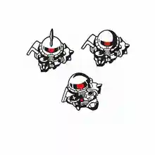 GUNDAM Sticker Anime Cartoon Car ZAKU II Decal Sticker Vinyl Wall Stickers Decor Home Decoration car sticker japanese cartoon fans seed gundam raiser vinyl wall stickers decal decor home decoration