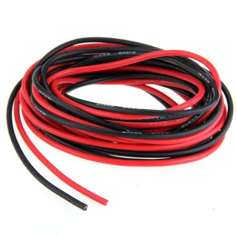 10 метров красный+ 10 метров Черный кремний провод 20AWG термостойкий мягкий силиконовый, силикагель провод кабель батарея радиоуправляемой модели 20 AWG
