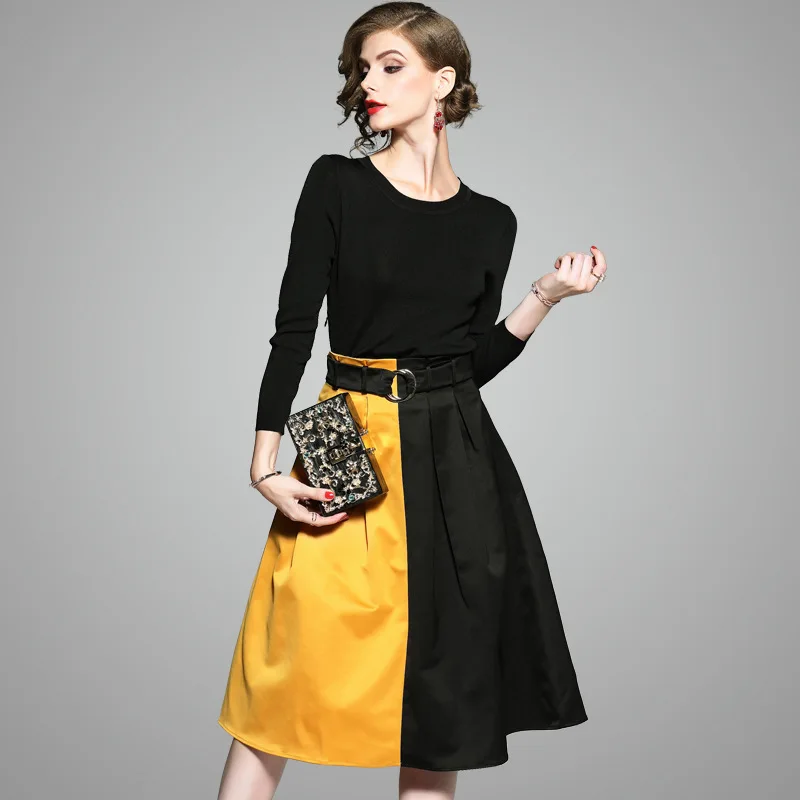 American Style New 2017 Autumn Winter Woman Boutique Temperament O Neck