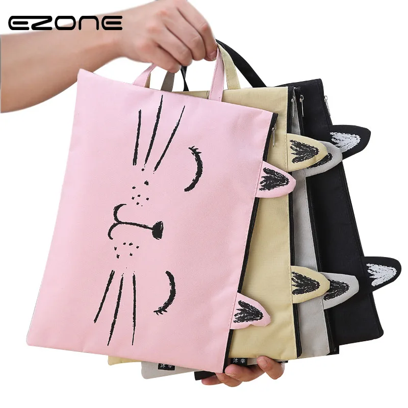 EZONE A4 Cat Canvas Bag Fabric File Folder Document Bag Briefcase Paper Storage Organizer Bag Office School Supplies Papelaria EZONE A4 Cat Canvas Bag Fabric File Folder Document Bag Briefcase Paper Storage Organizer Bag Office School Supplies Papelaria