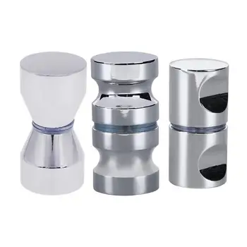 

6CM Door Handle Aluminum Alloy Durable Kitchen Door Knob Bathroom Shower Cabinet Handle For 8-12mm Glass Doors Pull Doorknob