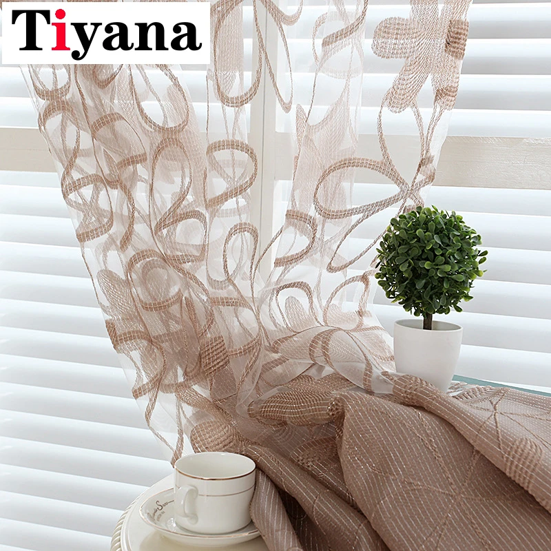 

Flower Design Tulle Window Sheer Curtains For Living Room Bedroom Kitchen Window Voile Drape Valances Curtains Purple HP041D3