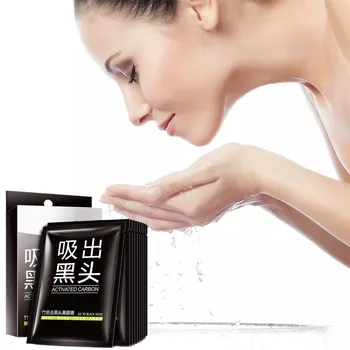 

Activated Carbon Remove Blackhead Mask Oil Control Acne Treatment Peel Mask Shrinking Pore black mask for face 10Pcs