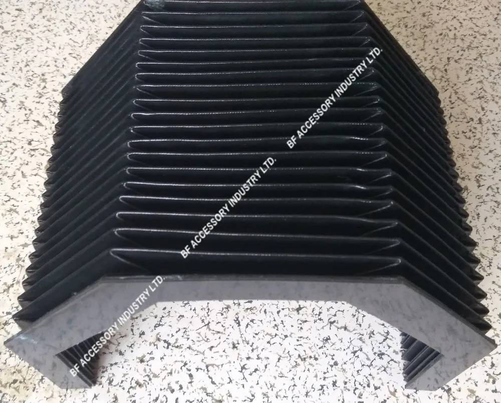 

W210mm x H150mm x L550mm T1 cnc machine bellows with nylon cloth PVC frame