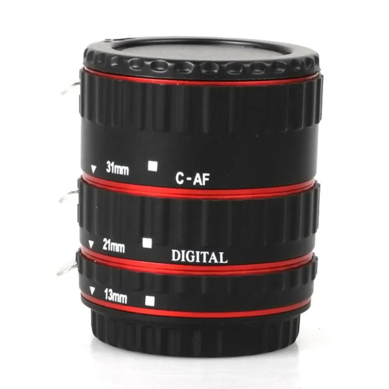 Новое поступление цветной металлический ttl Автофокус AF Макро Удлинитель кольцо для Canon EOS EF EF-S 60D 7D 5D II 550D красный