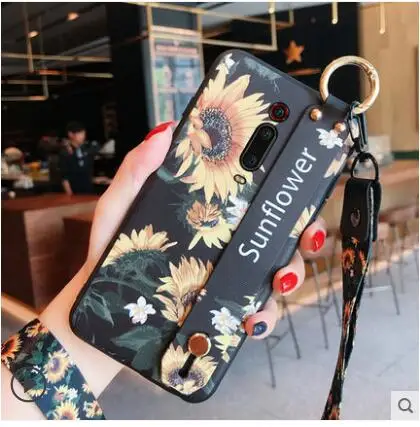 

Xiaomi redmi k20 pro case silicone Chinese style painted with wrist strap lanyard phone case for xiaomi redmi k20 over fundas