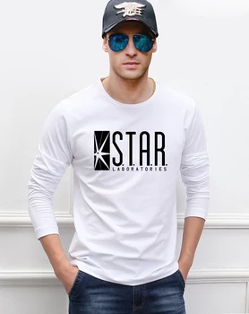 

STAR S.T.A.R. labs men's long sleeve T-shirts 2020 autumn new 100% cotton comfortable men t shirt loose fit men top tees S-2XL
