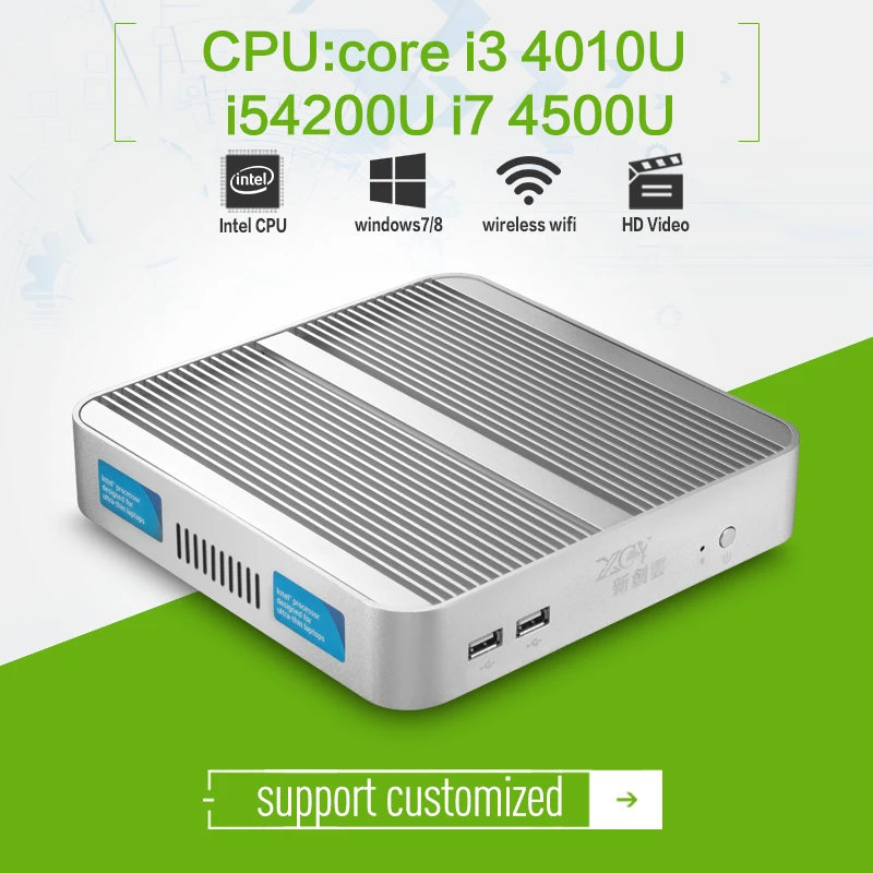 Lowest Price Fanless core i3/i5/i7 4010U mini computer with USB3.0,Fanless mini PC support 720P/1080P video Windows 7, 8.1, 10, ubuntu,HDMI Lowest Price Fanless core i3/i5/i7 4010U mini computer with USB3.0,Fanless mini PC support 720P/1080P video Windows 7, 8.1, 10, ubuntu,HDMI