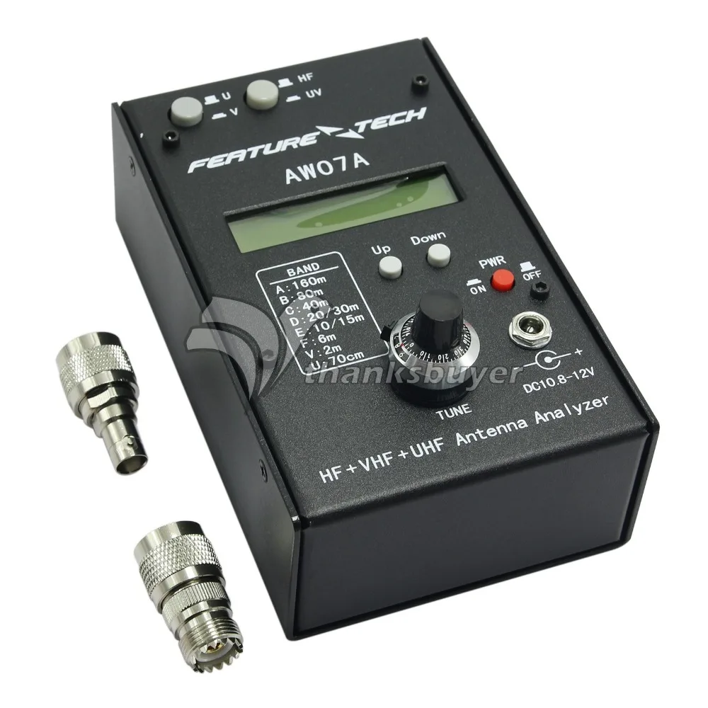 AW07A HF/VHF/UHF 160M Impedance SWR Antenna Analyzer for Ham Radio
