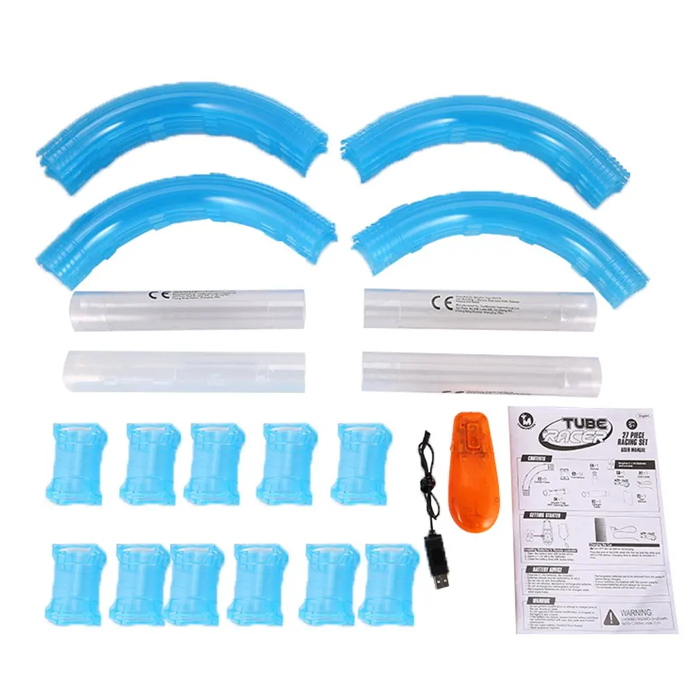 

YS001-1 35pcs RC Pipe Track Car Remote Control Tube Toy DIY High Speed Race Model for Kid Best Gift Present