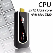 JRGK pro Mini PC TV Stick 2G+8G/2G+16G Amlogic S912 64bit Octa-core android 7.1 mart TV dongle Support 4K H265. HDMI Full HD