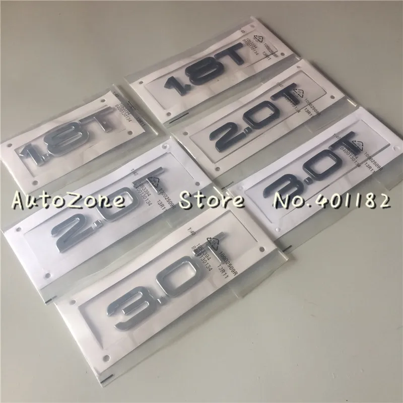

20pcs New Car Styling ABS silver Black 3D A4L A6L A8L 1.8T 2.0T 3.0T Rear Boot Trunk Badge Emblem For Q3 Q5 Q7 A4L A4 A6 A8