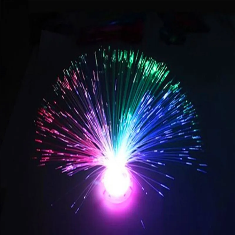 

CLAITE 7 Color Changing Magic Light LED Fiber Optic Night Light Lamp Colorful Stand For Party Home Decoration Gift