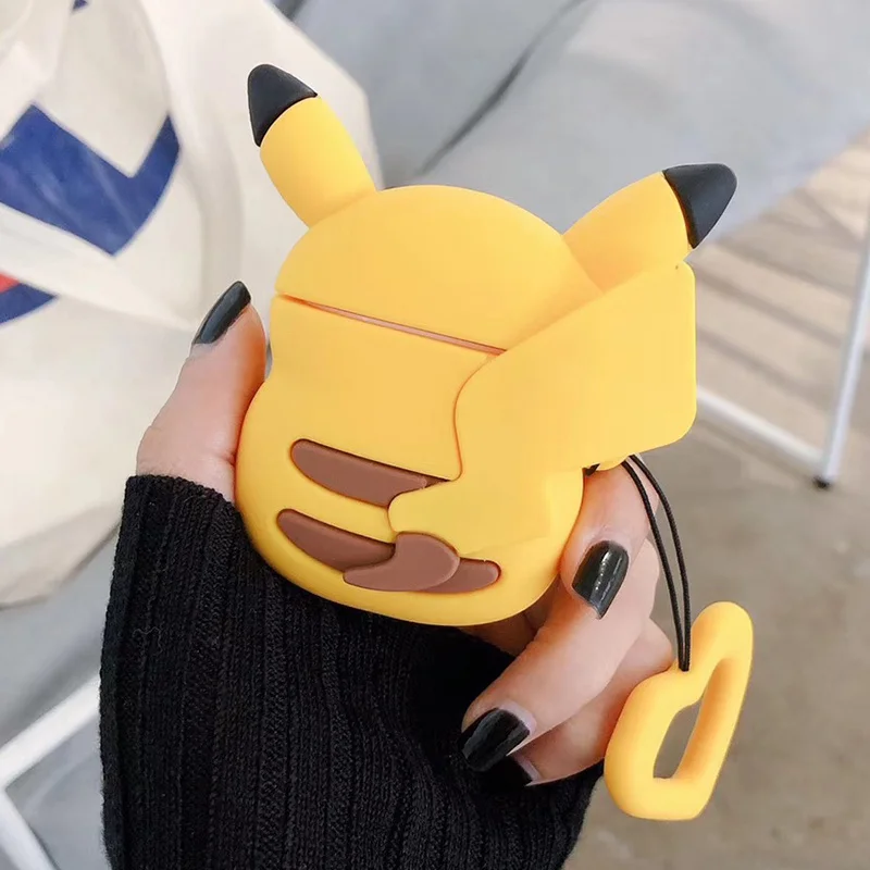 

For Airpods 1 2 Case Silicone Cartoon Pikachus Cover for Apple Airpods Cute Earphone Case 3D Headphone case Earpods Accessories