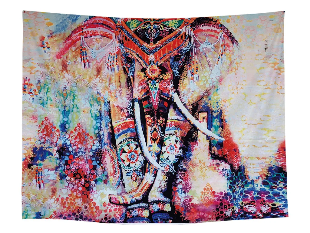 

RZcortinas Mandala Elephant Tapestry Wall Hanging Decor Indian Home Hippie Bohemian Tapestry for Dorms Wall Decor