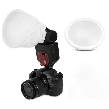 

EastVita Camera Flash Speedlite Universal Cloud Lambency Flash Diffuser + White Cover Dome Set For Canon Nikon Triopo flashes