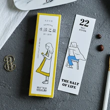 30 шт./кор. простой жизни закладки маркер канцелярские подарок Kawaii закладки с живописью офисные школьные канцелярские принадлежности