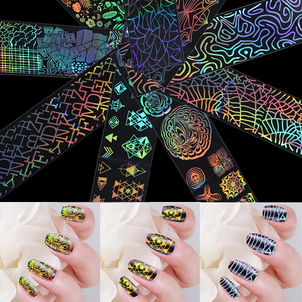 

1Pc Nail Foil Sticker Manicure Nail Art Colorful Sticker Modern Nail Decor Accessories