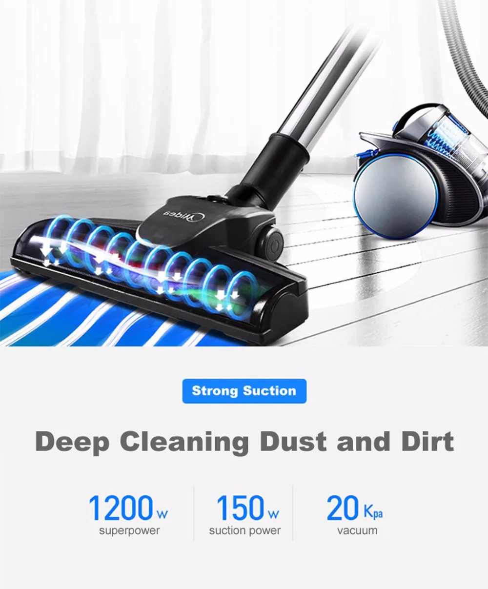 MIDEA VACUUMCLEANER BAGLESS CANISTER BLUE MC15K2BCA HSDS Online