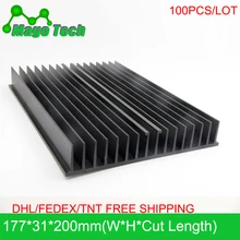 Светодиодный алюминиевый радиатор в виде пластины растут свет радиатор охлаждение Охладитель Fit транзистор IC теплопроводность светодиодный радиатор Электроника