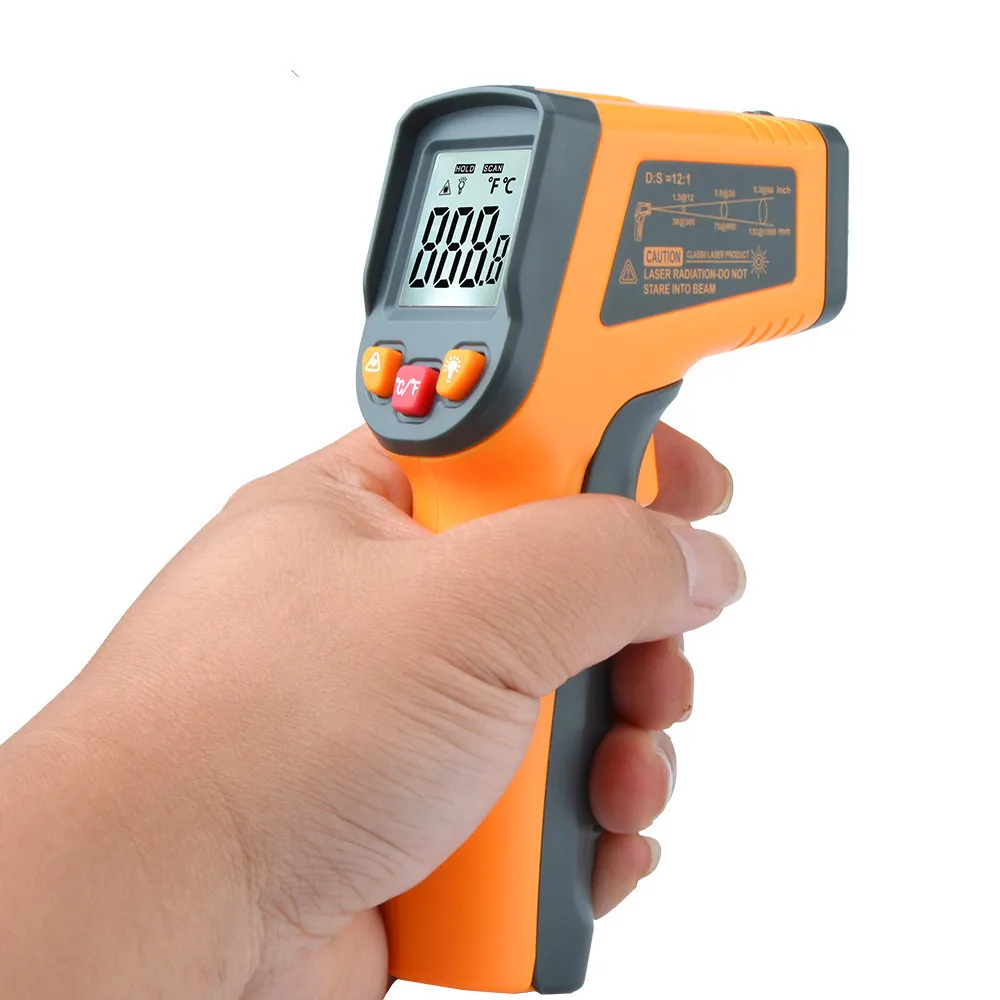 

Foreign Trade Neutral Infrared Temperature Hold Type Non Contact Industry Object Thermometer Temperature Measurement Gun