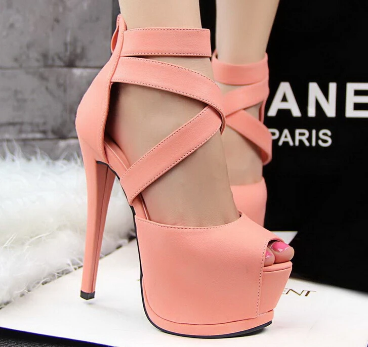 14CM Sexy Women Pumps Platform Shoes Woman Designer Wedges Thigh Cheap