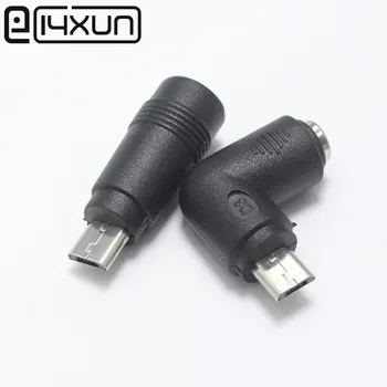 

10Pcs/lot Micro usb 5Pin Male Connector to 5.5 x 2.1 mm Female DC Plug Power Charger Adapter Straight and Right Angle Connector
