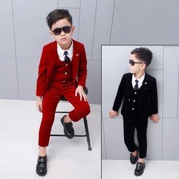 

Children Suit Baby Boys Suits Outfit Kids Boy Blazer Boy Formal Suit For Weddings Boys Clothes Set Jackets+Vest+Pants 3pcs 2-12Y