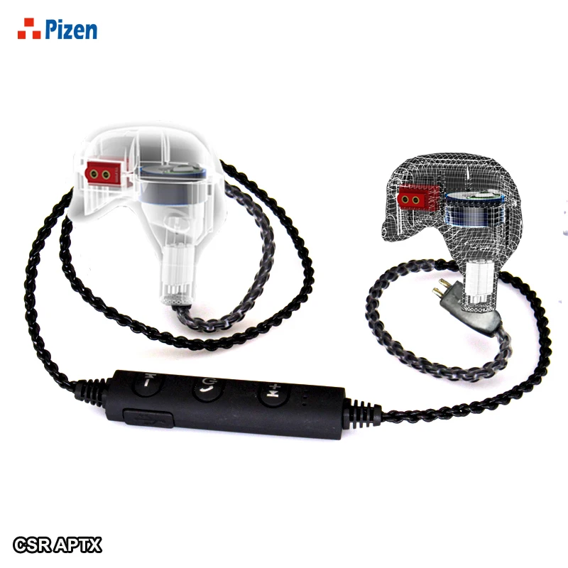Bluetooth кабель PIZEN BT66 ZST CSR8645 aptx для ED12 zs6 ZS5 ZS10 ES4 mmcx shure SE535 senfer QKZ vk TRN V10 наушники|bluetooth