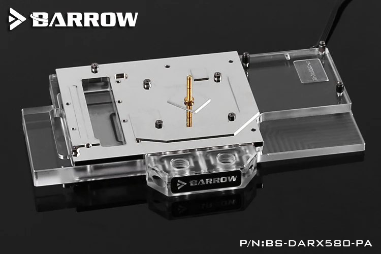 Barrow Dataland DEVIL RX580 GPU водоблок Аврора грейфис карта полное покрытие BS-DARX580-PA