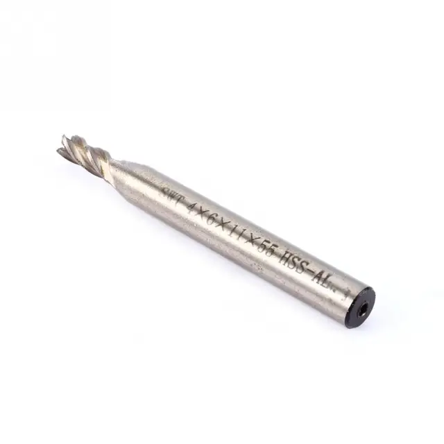 4mm-12mm Drill Bit HSS CNC Straight Shank 4 Flute End Mill Cutter Drill Bit