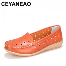 CEYANEAO/весенние женские балетки на плоской подошве; женские мокасины без застежки; летние женские лоферы с вырезами; повседневная женская обувь; WSH2738