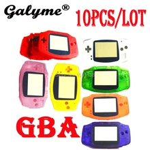 10 шт./партия, пластиковый корпус, чехол, подходит для GameboyAdvance, 7 цветов, выберите чехол, полный комплект с объективом экрана и наклейкой для мальчика