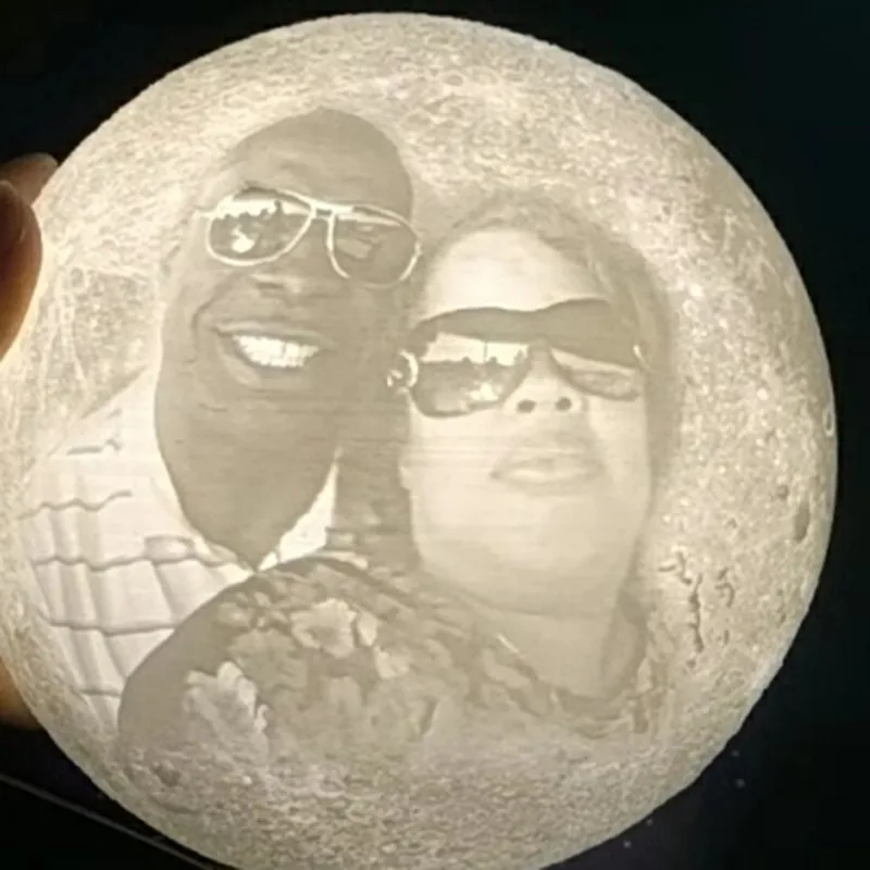 

Customized Novelty 3D Printing Moon Lamp Personality Lunar USB Charging Night Light Touch Sensor Control Moon Light Dropshipping