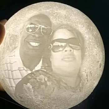 

Customized Novelty 3D Printing Moon Lamp Personality Lunar USB Charging Night Light Touch Sensor Control Moon Light Dropshipping