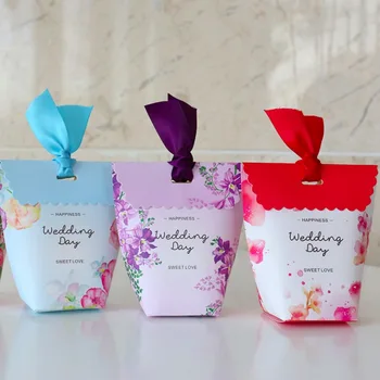 

50 Pcs wedding bags candy Boxes gift box party boxes Wedding Candy Box MARRIAGE Wedding Favors SWEETS BAG