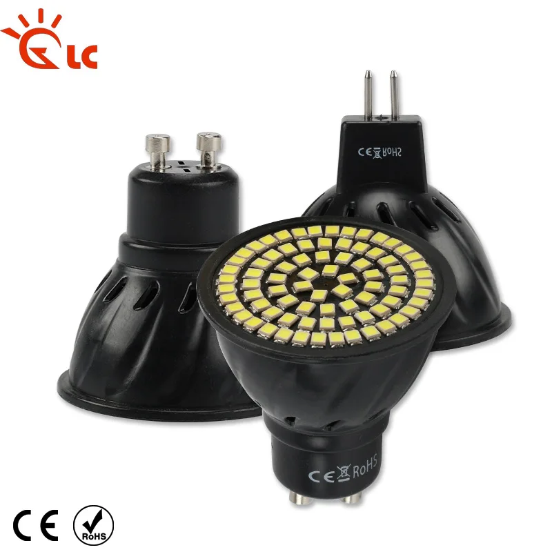 

Smart IC LED Spotlight GU10 MR16 Lamp 60LEDs 80LEDs AC220V 3W 4W No flickering Warm White LED Light