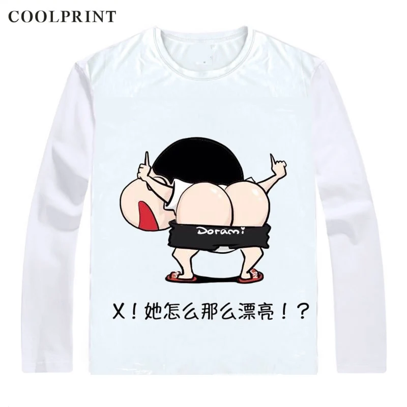 Shinnosuke Nohara Футболки с длинным рукавом Манга Аниме Shin chan Shinchan и Shin-chan Crayon Косплей рубашка