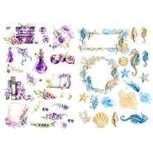 1 шт. фиолетовая книга морской конь этикетка корейский Precut украшения наклейки Настольный органайзер школьные принадлежности офисные аксессуары