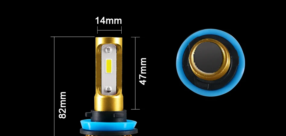 26 hlxg 2PCS Mini H4 Led H7 Light Bulbs For Cars HB3 9005 HB4 H8 H11 Automotive Led Fog Lights 72W 12000LM 6000K 8000K Source 12v