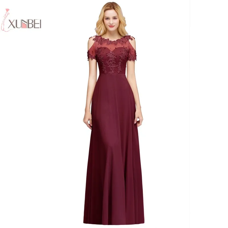 Robe de soiree 2019 Элегантное длинное шифоновое вечернее платье трапециевидная