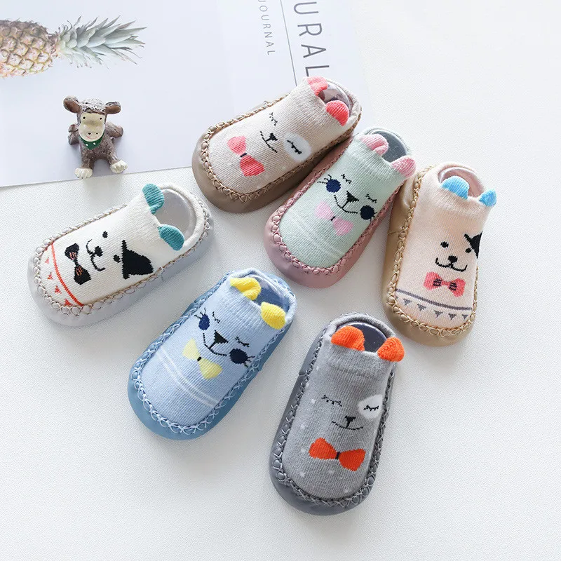 Baby Shoes Cartoon Animal Baby Girls Boys Anti-Slip Socks Slipper Soft Comfortable Casual Shoes Boots Infant Baby First Walkers