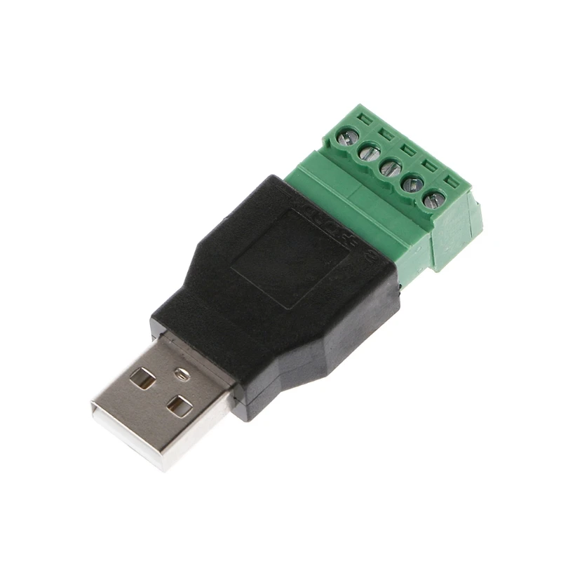 USB 2 0 Type A Male/Female to 5P Screw w/ Shield Terminal Plug Adapter Connector|Соединители| |