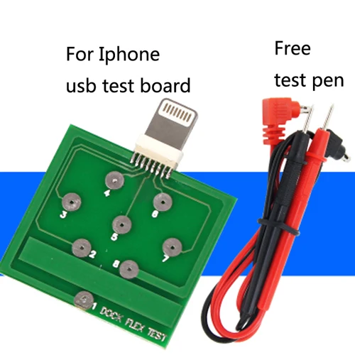 Зарядная док-станция гибкий легкий USB тестовая плата инструмент для iPhone 8 7 6 6S Plus U2 Android микро USB смартфон ремонт - Цвет: For Iphone with Pen