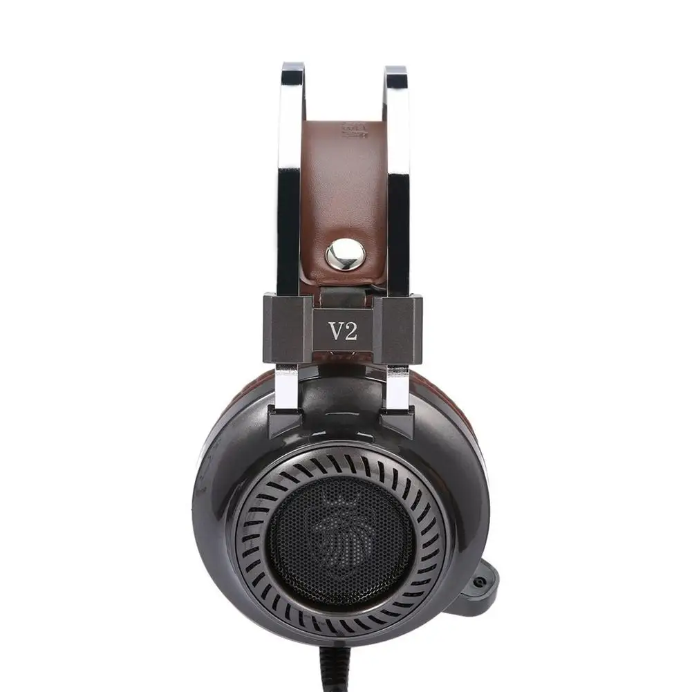 Fashion Keren Handset Retro Steampunk Headset Aviator Headset Steel Series Fidelity Speaker Stereo V2 Game PC Cahaya Handphones
