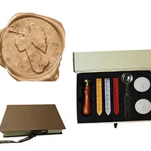 Винтаж прекрасный Амур Ангел Трубы Индивидуальный свадебные приглашения Воск уплотнительное штамп Щупы для мангала плавления ложка gift box set