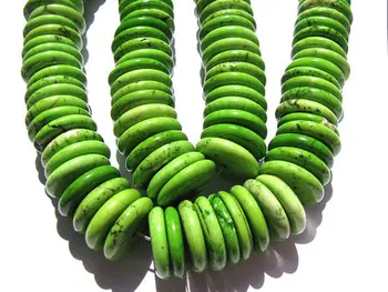 

high quality bulk turquoise stone heishi green olive jewelry beads 10mm--2strands 16inch/per strand