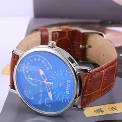 Новые женские Часы часы досуга моды кожаный ремешок фирменные Часы для мужчин Нержавеющая сталь циферблат кварцевые наручные часы