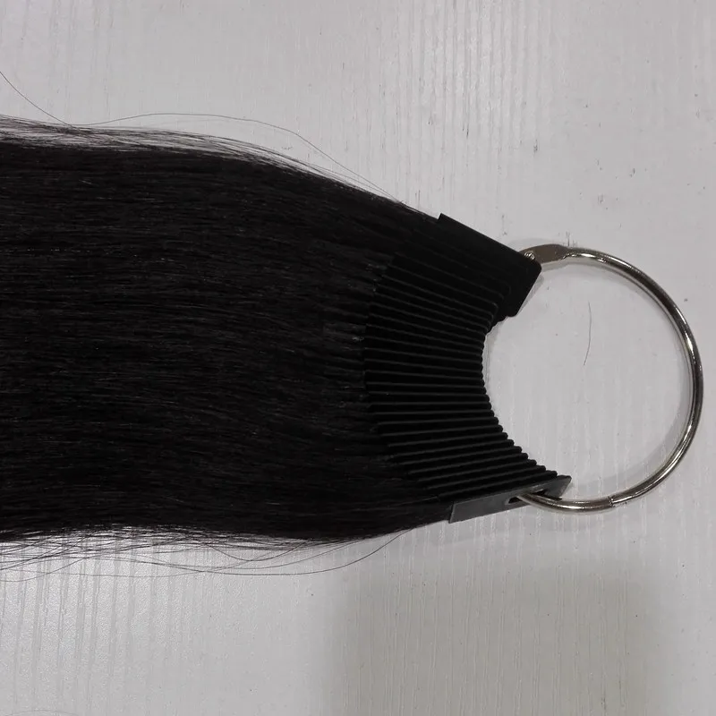 6inch human hair color ring for salon hair color chart light natural black color can change any color